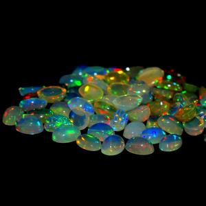 โอปอลเอธิโอเปียนเนียปรับเทียบสีธรรมดาพลอยเทียมทรงหลังเบี้ยธรรมชาติสีเปลี่ยนขายส่งแหวนอัญมณีต่อกะรัต - Product Image 2