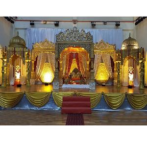 Palais de mariage royal du Rajasthan, Mandap esthétique, décoration de mariage indien en fibre, Mandap de mariage Raj Mahal avec temples, États-Unis, Royaume-Uni - Product Image 1