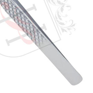 Pince à épiler, aiguilles fines courbées en acier inoxydable, 12mm, 45 degrés, couleur Sati, Design Elite en diamant, possibilité de personnaliser - Product Image 4