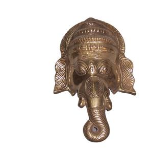 Special Quality of Hanging Brass Ganesha <b>Face</b> Hanging Brass Statue in Natural buff <b>Polish</b> in Gold <b>Face</b> - Product Image 4