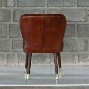 Mobilier de maison moderne-Chaise de salle à manger en fer et cuir pour appartement ou villa Design métallique pour hôtels - Product Image 4