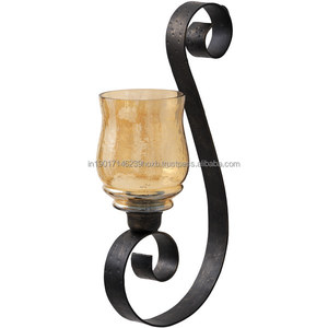 Soporte de vela de diseño combinado de vidrio, decoración de Metal sólido, otro soporte de vela brillante, linterna para interior y exterior - Product Image 5