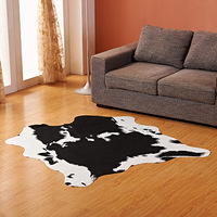 Luxury Office Home Hotel Living Room Bed Room Real Cowhide Leather Patchwork Carpet Rugs Cow Hide Leather Bedside Runner Rugs
