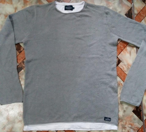 Pulls décontractés à manches longues en coton pour hommes, col rond, anti-plis, marque originale Overrun Clothing, fabriqués au Bangladesh - Product Image 2