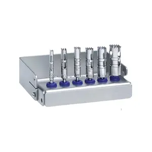 Set Of 6 Dental Trephines With Bur Block Dental implants Terphine Kit