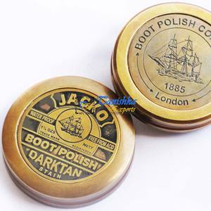 Brújula de reloj de sol de bolsillo antiguo de latón de alta calidad, instrumento de navegación náutica Vintage con tapa, regalo marítimo Steampunk - Product Image 4