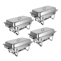 Plats de service en acier inoxydable pour restaurant, chauffe-plats de buffet, chauffe-plats pour traiteur, fête, mariage, décoration