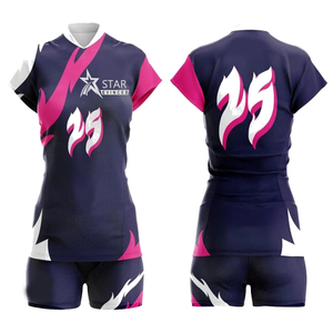 Uniformes de volleyball personnalisables de haute qualité Logo imprimé personnalisé Fabriqué au Pakistan Vêtements de volleyball d'équipe - Product Image 2