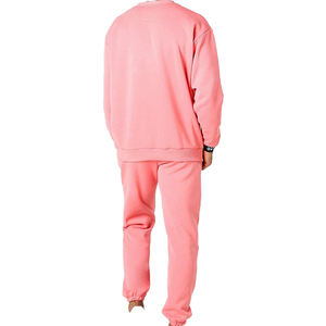 Fabricante OEM Proveedor 2021 Sudadera rosa con cuello redondo para hombre, pantalones deportivos de algodón/poliéster, calidad de marca. - Product Image 6