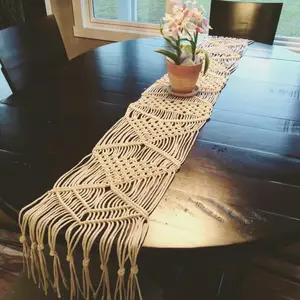 2023 New Hot Bán macrame bảng Runner thiết kế cho đám cưới và giáng sinh bảng Fancy Runner