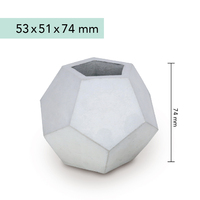 Pot de plante en aluminium géométrique Bebox DIY 53x51x74mm Design minimaliste Décoration intérieure