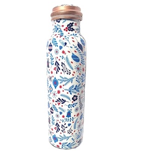 Hot Selling Pure Coated Meena Luxury Leak Proof <b>Copper</b> Water <b>Bottles</b> Ayurvedic Health Benefit Customized Design <b>Copper</b> <b>Bottle</b> - Product Image 1