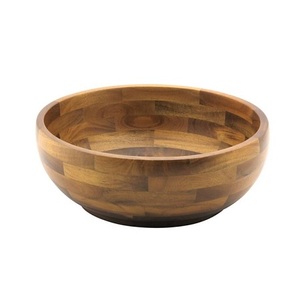 Juego de 4 cuencos de madera de color marrón para servir, cuenco de Calidad exclusiva para servir alimentos de forma redonda para proveedor mayorista - Product Image 3