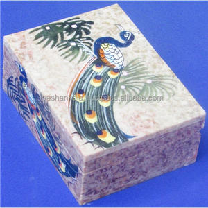 Jabonera de pavo real, caja pintada - Product Image 1