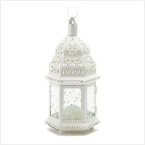 White Moroccan Lantern Decorative Wedding Candle Lantern