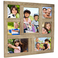 Cadre photo multi-images en bois de manguier rustique Design de montage mural en gros pour la maison ou le bureau Prix bon marché
