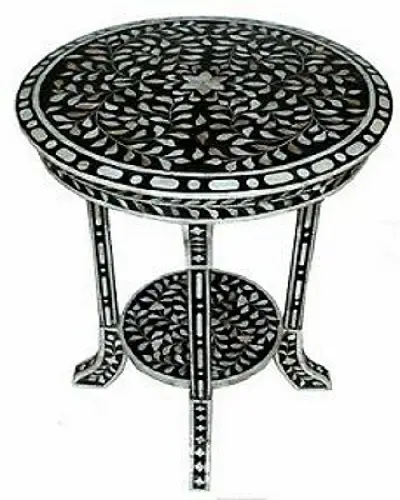 Tavolino rotondo intarsiato in madreperla mobili per la casa di lusso tavolino rotondo antico rustico tavolino intarsiato in osso