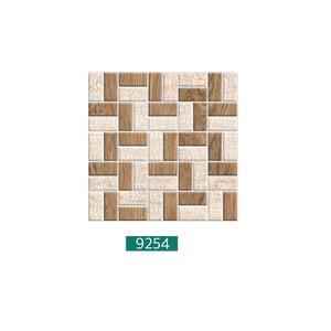 40x40cm กระเบื้องปูพื้นพอร์ซเลนดีไซน์ชิ้นเล็กสีน้ำตาลและสีครีม - Product Image 1