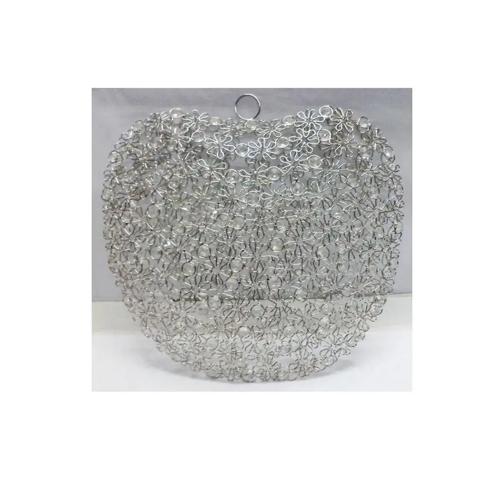 Beautiful nickel plated apple shape hanging crystal decorative item for sale in cheap price