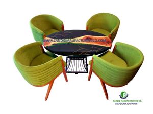 Vente en gros de fleurs séchées Table en résine époxy coulée liquide Table basse en résine époxy Table à manger fleurie pour salon - Product Image 3