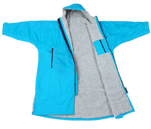 Robe de plage, à manches longues, pour le surf, imperméable, coupe-vent, avec doublure en polaire - Product Image 5