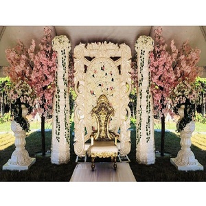 Blanco boda tema escenario al aire libre decoración blanco inglés etapa Decoración Para Boda boda recepción etapa - Product Image 1