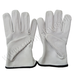 Goat Guante Industrial Safety Hand Protective Car Driving Construction Work Leather <b>Gloves</b> - Product Image 4