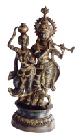 Statue en laiton de haute qualité avec sculpture fine aspect antique Statue de dieu hindou religieux pour la décoration de la maison et la bonne énergie