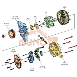 Máy Phát Điện 24V 50A <span class=keywords><strong>D3</strong></span> D5 Máy Phát Điện Máy Ủi 10R9098 10R-9098 2035492 2035492R 203-5492 - Product Image 6