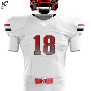 Ensemble d'uniformes de football américain sur mesure de haute qualité, maillots/pantalons en mesh respirant avec impression par sublimation, impression de logo, grandes tailles - Product Image 2