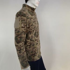 Manteau chaud de veste polaire de polyester tactique extérieure avec votre logo personnalisé et service d'OEM de marque - Product Image 4