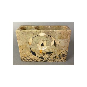 Bolígrafo de esteatita Rectangular Natural hecho a mano y tarjetero piedra pulida para decoración del hogar modelo único Idea de regalo - Product Image 1