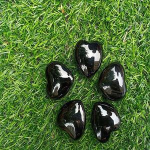 งานฝีมือคริสตัลรูปหัวใจหินออบซิเดียนธรรมชาติสีดำอัญมณีแฮนด์เมดสไตล์ทางศาสนาและจักระสำหรับการรักษาและการทำสมาธิ - Product Image 3