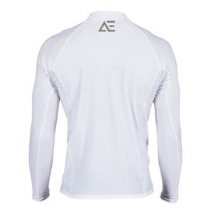 Rashguard de compression unisexe à manches longues, coupe performance, personnalisable en couleur et logo / Matière nylon - Product Image 2