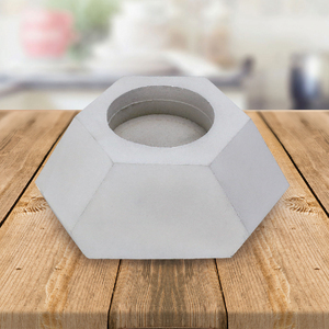 Kit de Soporte Hexagonal de Hormigón para Hacerlo Usted Mismo, Mortero Gris, Decoración Ecológica para el Hogar, Portavelas Hecho a Mano - Product Image 5