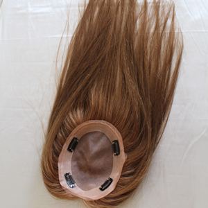 Haute qualité 100% vierge européenne cheveux humains toupet pour les femmes vague naturelle Style main attachée peau trame Extension - Product Image 5