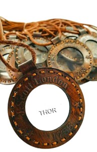 Collar de cuero diseño vintage lupa con correa J Scott London 1753 - Product Image 5