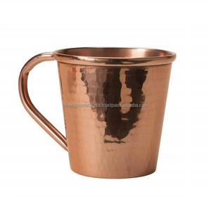 Meilleure qualité fabriquée à la main Moscou Mule Chope À Bière Poignée En Laiton Pur Cuivre Tasses À Bière Bar Hôtel Restaurant Table - Product Image 5