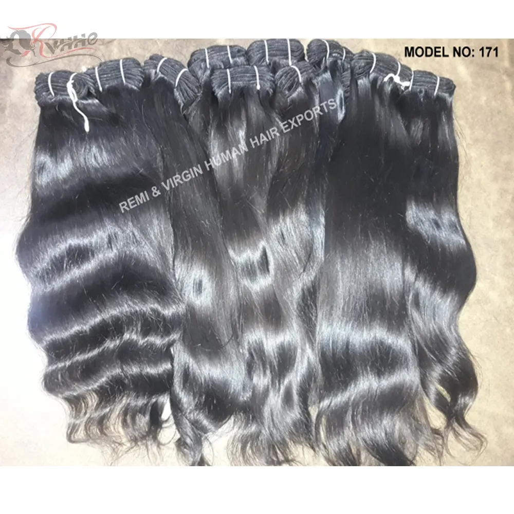 Unprocessed Natural Indian Remy Virgin Human Hair Weft 100% Temple Raw Hair