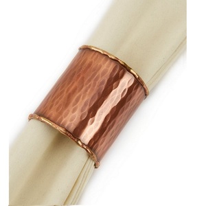 Affordable <b>Indian</b> Stylish Metal Napkin <b>Ring</b> Classic Handmade Fancy Napkin <b>Ring</b> Hammered Round Shape Metal Napkin <b>Ring</b> - Product Image 1