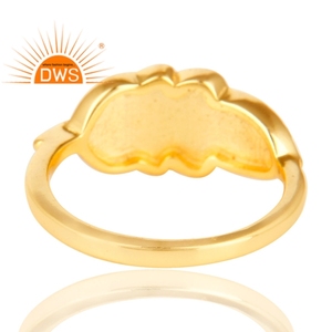 Bague empilable en argent sterling 925 plaquée or faite à la main Fabricant de bijoux en argent Collection classique - Product Image 3