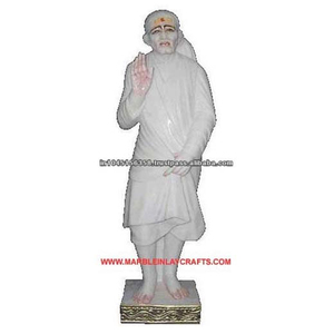 Statue debout de Sai Baba, très belle et exclusive, avec inscription de bénédiction. - Product Image 1
