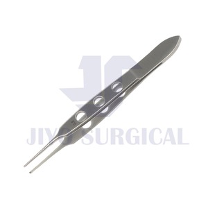 Steker tisu halus baja tahan karat <span class=keywords><strong>Forceps</strong></span> telinga <span class=keywords><strong>Bishop</strong></span> 1X2 standar Jerman untuk oftalmik dan bedah mikro