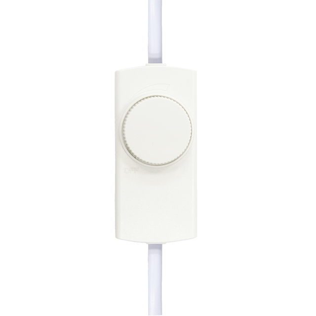LED Inline Dimmer 2-100W 100-240V Trailing Edge Phase-Control Rotary Cord Dimmer for Table Lamps TUV
