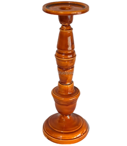 UNIQUE DESIGN METAL BLACK CANDLE STAND HIGH QUALITY ROUND CANDLE HOLDER HOME DECOR TABLE TOP IRON CANDLE <b>PILLAR</b> - Product Image 5