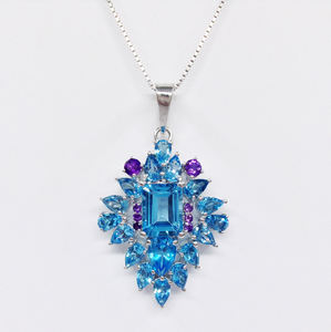 Cocktail Porter 925 En Argent Sterling Léger Faible QUANTITÉ MINIMALE DE COMMANDE Fournisseur Pendentifs Multi Couleur Unique Pierres Précieuses Chaîne Pendentifs Tendance - Product Image 4