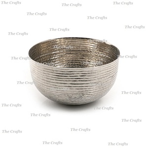 Merveilleux Design Aluminium Argent Couleur Bol De Service Avec Couvercle Forme Ronde Polyvalent Salade Fruits Bol À Soupe - Product Image 5