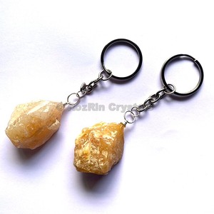 Best quality Yellow Aventurine Natural Rough Keychain - Product Image 1