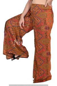 Offre Spéciale 2023 nouveau Design Boho imprimé Viscose soie Plazo pantalon pleine longueur tenue décontracté Plazo pantalon pour filles et femmes - Product Image 5