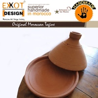 100% Buatan Tangan Asli Tagine Tanah Liat Maroko Desain Mediterania Langsung dari Produsen untuk Penggunaan Hotel EXXOT DESIGN 1 Tahun Garansi